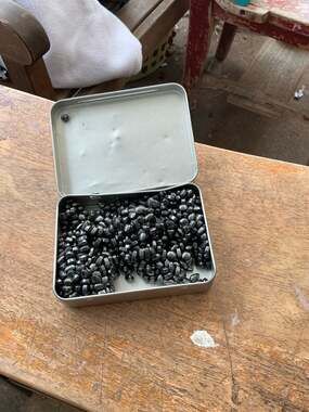Magnetic Hematite Stones Fidget Toy Set in Tin Container